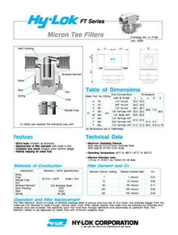 Inline & Tee Filters